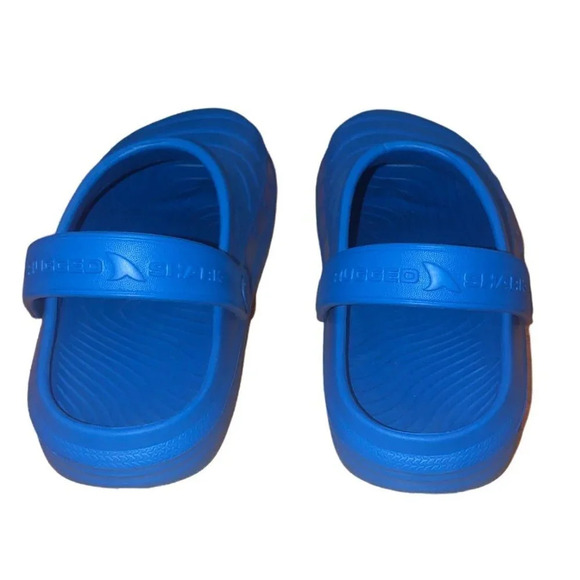 RUGGED SHARK Sz 7 Men's Blue Comfort Clogs Sandals Non-Marking Soles Shoes - Picture 4 of 5